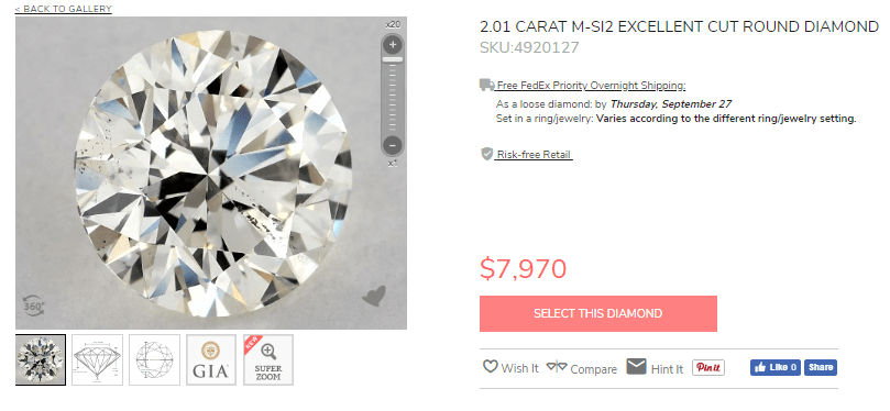 affordable 2 carat diamond