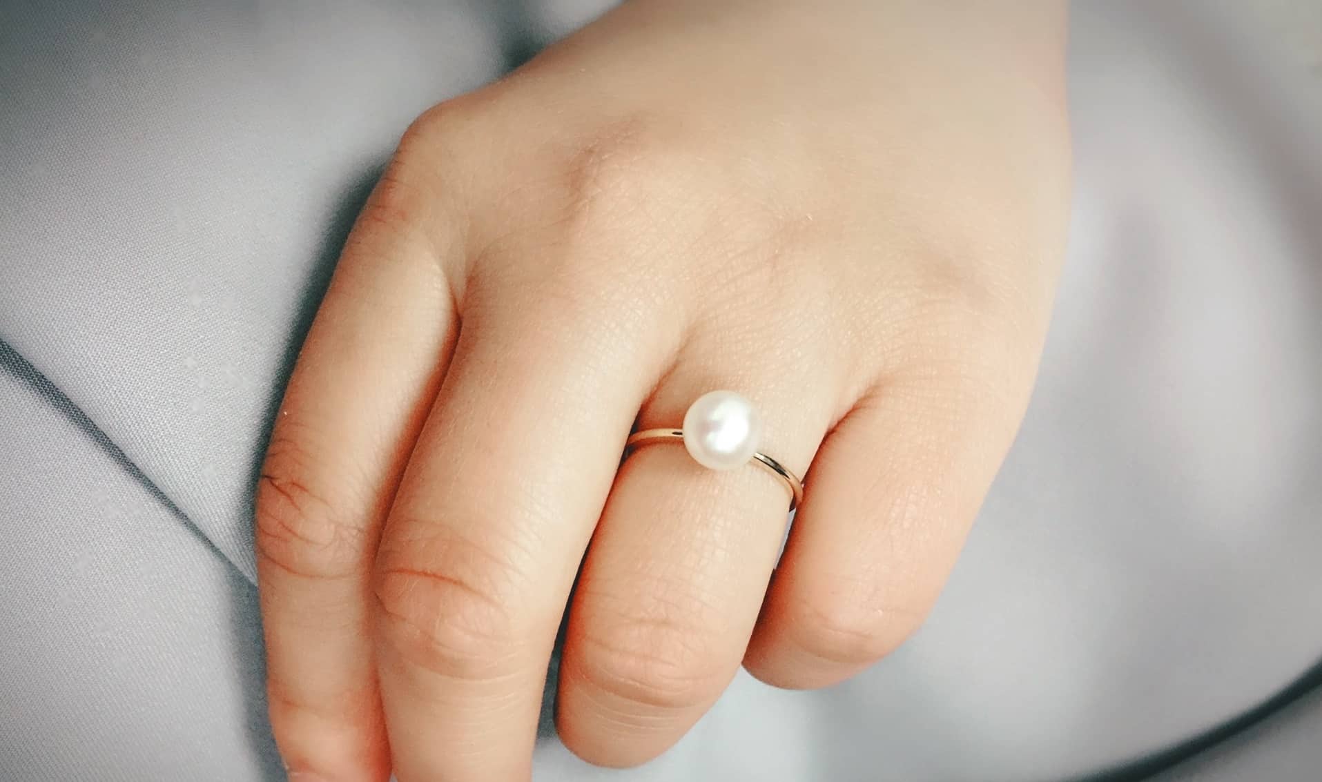 Simple Semi Precious Pearl Ring  Local Eclectic – local eclectic