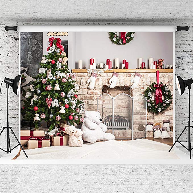 Video Studio SJOLOON 10x10FT Christmas Backdrops for Photography ...