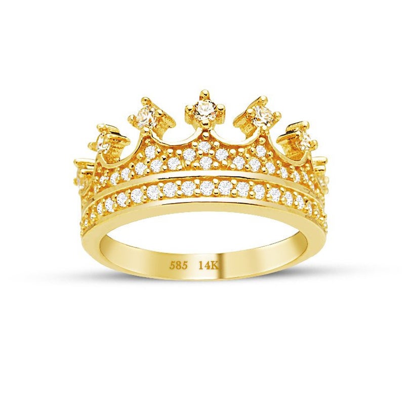 gold crown wedding ring