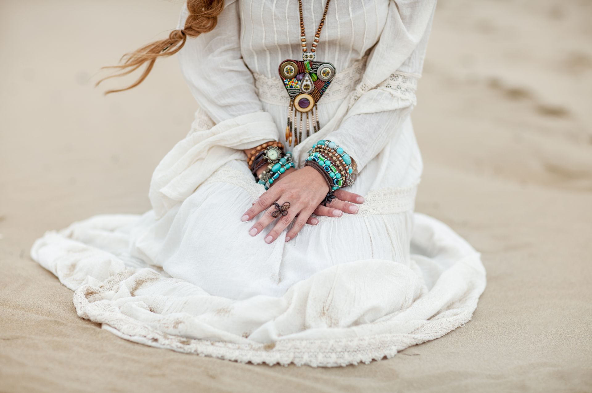 9-Piece Ring Set, Turquoise, Cactus, Bohemian Boho Hippie Style Beach  Jewelry | eBay
